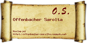 Offenbacher Sarolta névjegykártya